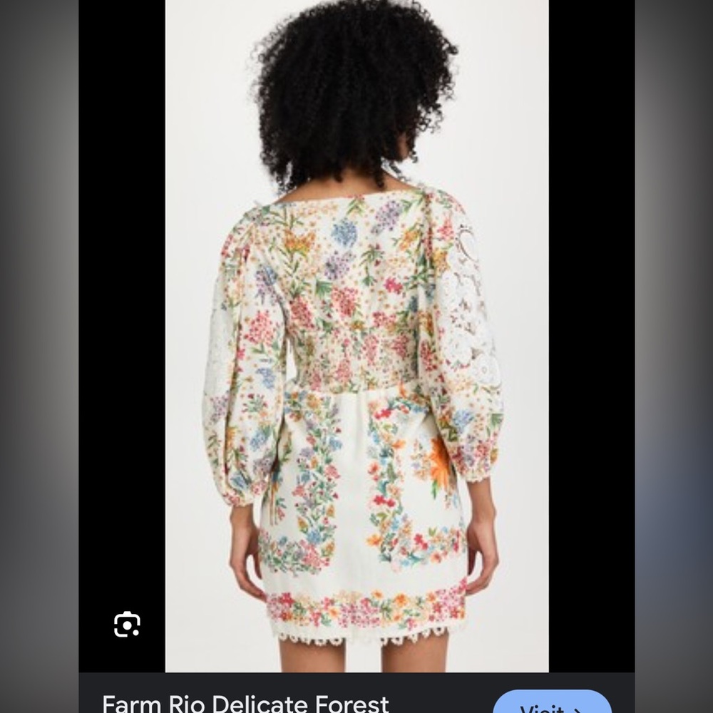 NWT Farm RIO Women's Size Large Delicate Forest Scarves Mini Dress - Picture 3 of 15